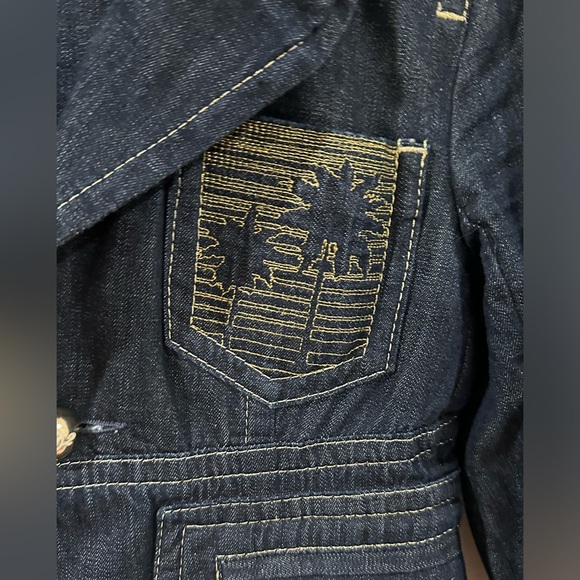 Dsquared2 Vintage Denim Set, Cropped Jacket & Low-Rise Pants Italian Size 40 - Picture 3 of 15